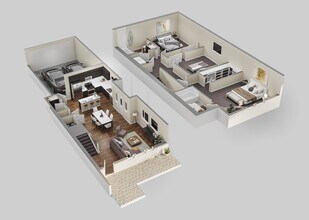 3 bedroom 2.5 Bath Townhome 537-101 floor plan